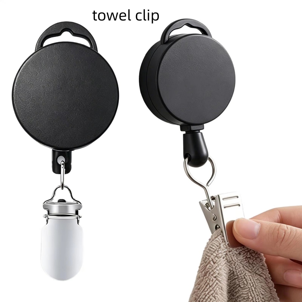 Commercial Kitchen Towels - Porte-serviettes rétractable automatique, auto-adhésif, à fixer