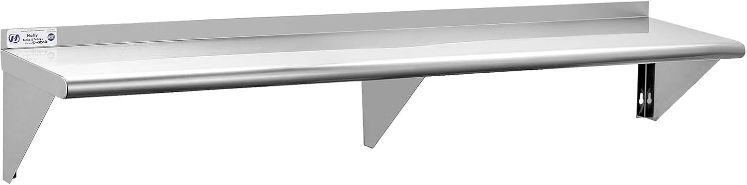 Wall Shelf Commercial Kitchen - Étagère murale flottante robuste en acier