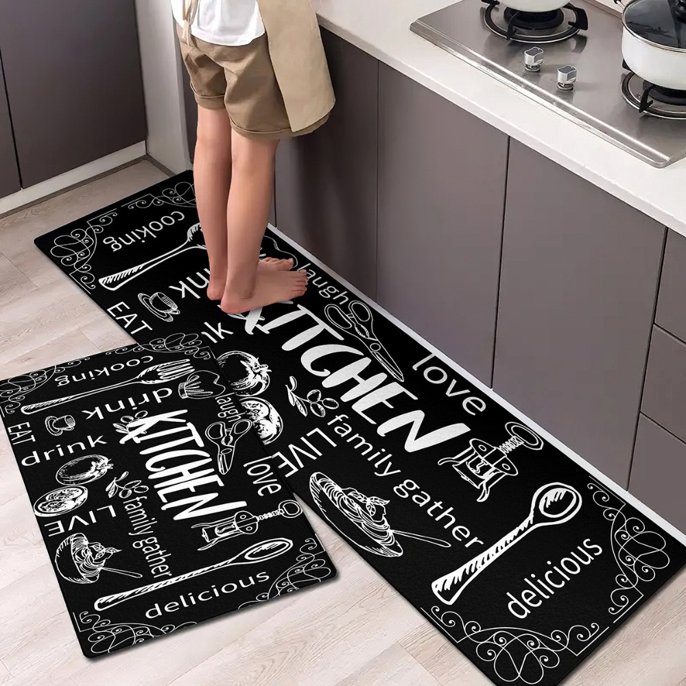 Commercial Kitchen Quotes - Tapis de cuisine avec citation de