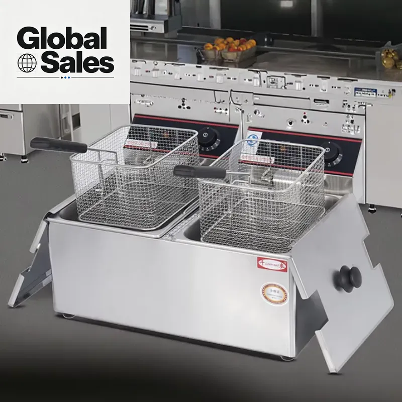 Commercial Kitchen Deep Cleaning - Friteuse électrique professionnelle en acier inoxydable