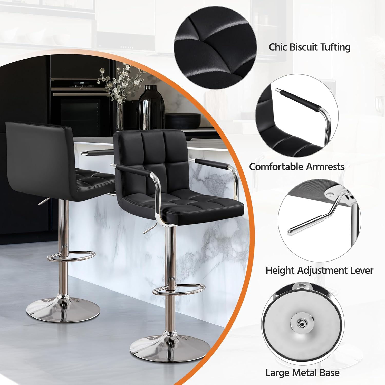 Ensemble de 2 tabourets de bar - Commercial Kitchen Counter avis et prix