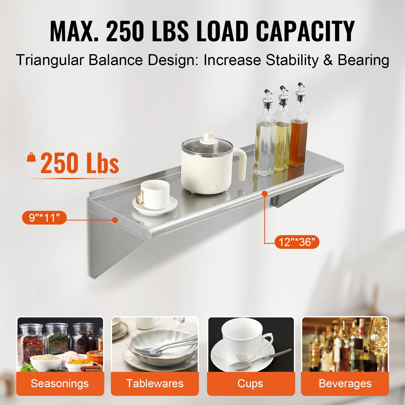 Étagère en acier inoxydable de - Wall Shelf Commercial Kitchen avis et prix